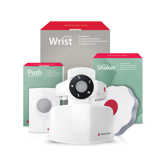 Push Button System with Wrist Receiver and Bed Shaker