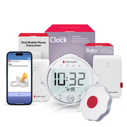 Baby Monitor System with Mobile Transceiver and Alarm Clock Receiver